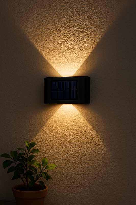 Solar LED Wandleuchte mit Bewegungsmelder – 3 Modi, IP65, 100/128 LEDs